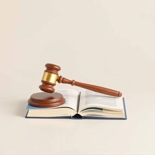 Icoon van een wetboek met een hamer, symbool voor juridische zaken en algemene voorwaarden.
